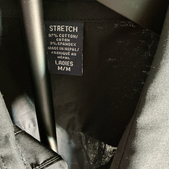 Women's Black Button Down Shirt - Picture 4 of 4